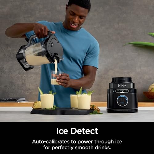 Ninja Detect Power Blender Pro + Personal Single-Serve, BlendSense Technology, For Smoothies, Food & More, Compact Kitchen Countertop, 1800 P-Watts, 72 oz. Pitcher, (2) 24 oz. To-Go Cups, Black, TB301
