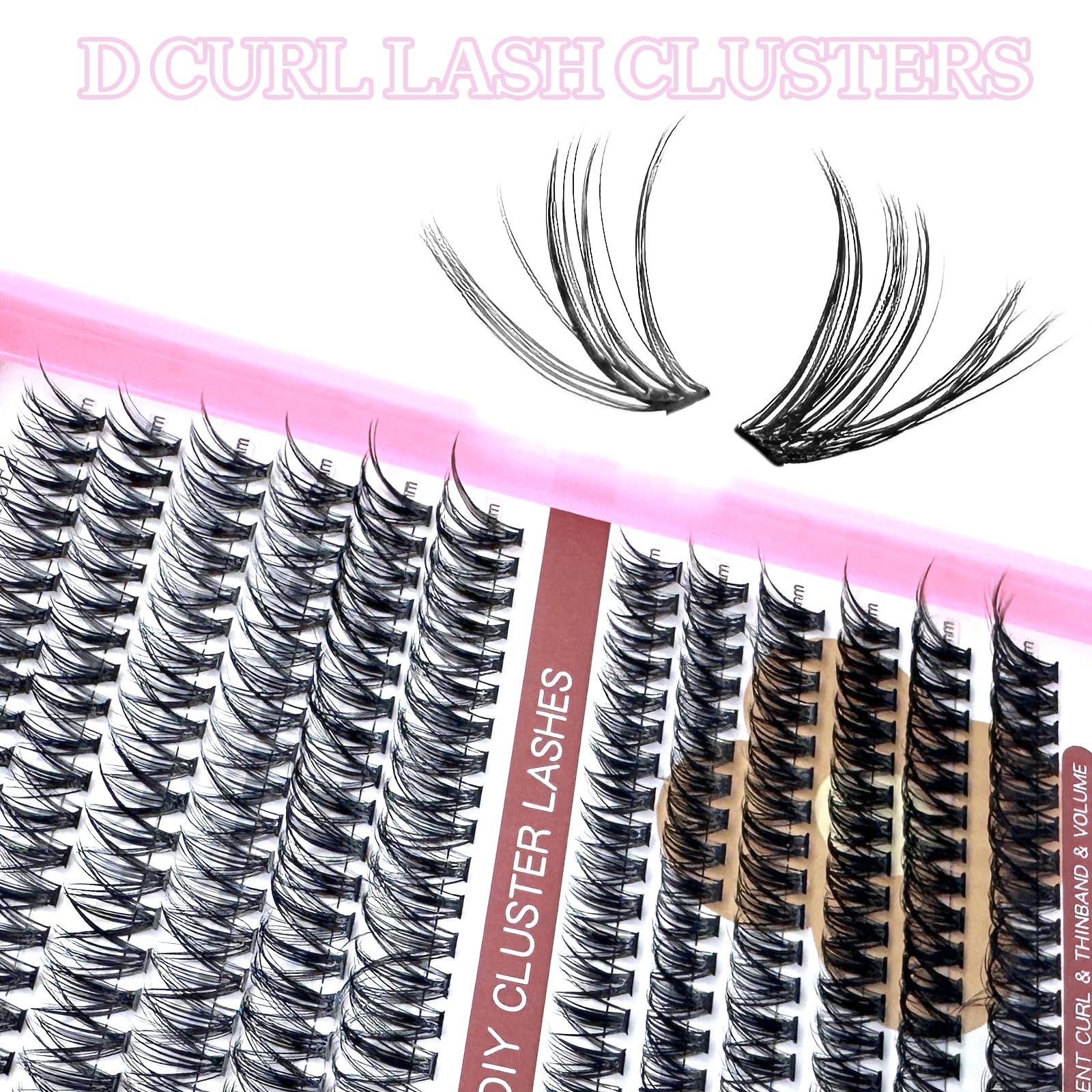 SLSXNL Fluffy Lash Clusters D Curl Individual Lashes 10-16MM 30D 40D Eyelash Clusters 240pcs Cluster Eyelash Extensions 10mm+12mm+14mm+16mm Mix 0.07mm Natural Wispy False Eyelashes