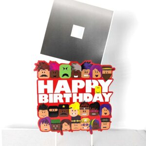 Blox Gamer Birthday Cake Topper Party Decor