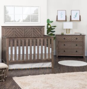 child craft atwood crib and dresser nursery set, 2-piece, includes 4-in-1 convertible crib and 3-drawer dresser, grows with your baby (cocoa bean brown)