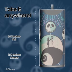 Disney Tim Burton’s The Nightmare Before Christmas Bluetooth Speaker- Jack and Sally Splashproof Wireless Speaker W/ 3 Hrs Playtime/SD Slot/FM Radio- Jack Skellington Gifts for Women, Men and All Fans