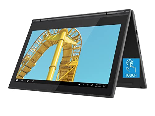 Lenovo 2022 300e 11.6" 2-in-1 Touchscreen (Intel N4120, 4GB RAM, 64GB Storage, Stylus, Webcam), Ruggedized & Water Resistant, Flip Convertible Home & Education Laptop, FD Pen, Windows 10 Pro (Renewed)