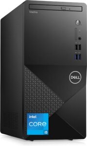 dell vostro 3910 business desktop computer, 12th gen intel core i5-12400 processor, 16gb ddr4 ram, 512gb nvme ssd + 1tb hdd, wifi 6, dvd-rw, display port, hdmi, sd card reader, windows 11 pro, black