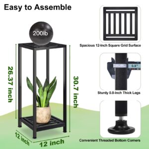 Lilybud--lily Plant Stand Indoor Outdoor Heavy Duty Wrought Iron Pedestal Stands Metal Plant Stand Decorative Flower Stand for Patio Garden Deck Living Room