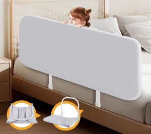 strenkitech portable bed rails for toddler: travel baby bed rail guards for crib, twin, queen, full, king size beds - easy to assemble, safe guard bed side rail for toddlers and kids