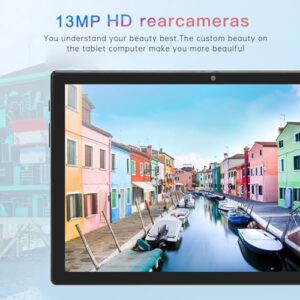 Honio 10.1 Inch HD Tablet 8800mAh Dual SIM Dual Standby Octa Core Tablet Tab M10 8GB 128GB 3200x1440 for Study (Blue)