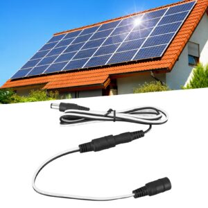 Solar Panel Extension Cable, High Safety Factor Plug and Play DC Extension Connector Cable for LED Lights (1m / 3.3ft)