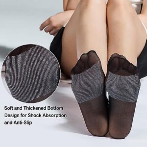 Mcool Mary 12 Pairs Womens Sheer Ankle Socks Nude Stocking Summer Ultra Thin Cool See Through Silk Socks for Women