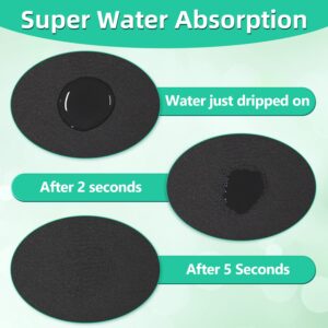 LOPNUR Faucet Mat for Kitchen Sink, 14.5 inch Cuttable Sink Water Splash Guard Behind Faucet, Kitchen Sink Faucet Mat Splash Guard with Super Absorbent Diatomite 14.5''x5.5'' (Black, 1 Pack)