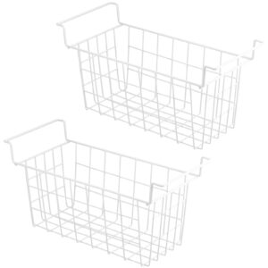 homics chest freezer baskets 17.5 inch, chest freezer organizer bins metal wire storage baskets with hanging handles for deep freezer, set of 2