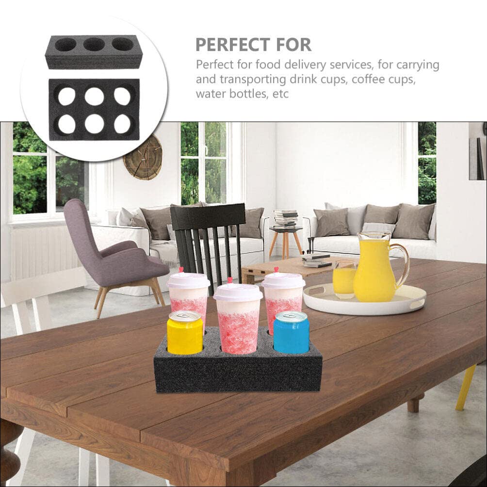 Cabilock 2pcs Milk Tea Cup Holder Beverage Takeout Holders Takeout Cup Holders Takeout Coffee Cup Holder Foam Takeout Cup Holder Mug Stacker Cup Carrier Couch Drink Holder Epe Cup Tray Sofa