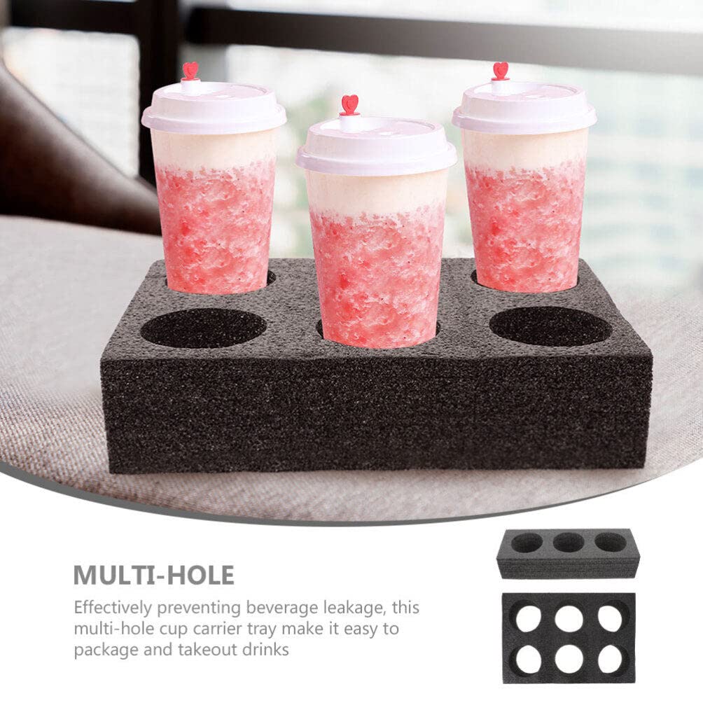 Cabilock 2pcs Milk Tea Cup Holder Beverage Takeout Holders Takeout Cup Holders Takeout Coffee Cup Holder Foam Takeout Cup Holder Mug Stacker Cup Carrier Couch Drink Holder Epe Cup Tray Sofa