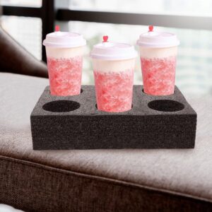 Cabilock 2pcs Milk Tea Cup Holder Beverage Takeout Holders Takeout Cup Holders Takeout Coffee Cup Holder Foam Takeout Cup Holder Mug Stacker Cup Carrier Couch Drink Holder Epe Cup Tray Sofa