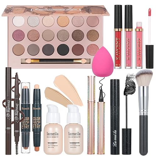 Makeup Kits Makeup Kit for Women Full Kit Makeup Sets for Teens Make up Kit for Teens Girls Teenagers Gift 18 Color Eyeshadow Palette Lipgloss Makeup Sets for Women Make up Kit