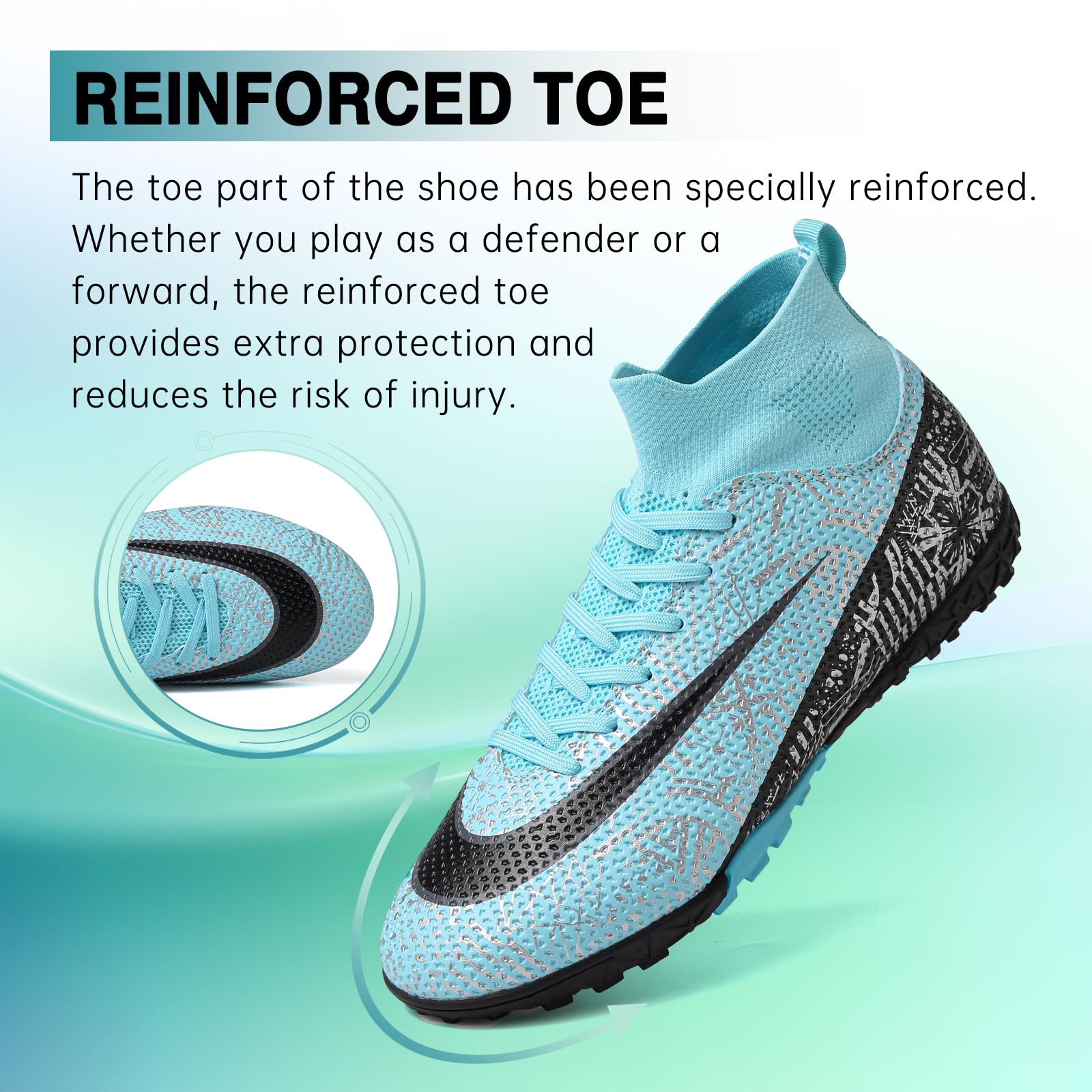 Soccer Cleats Mens Football Cleats Women Indoor Soccer Shoes Tacos de Futbol para Hombre Zapatos De Futbol para Hombre Football Shoes for Youth Professional Training Soccer Shoe TF