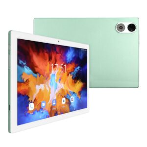 tablet, au plug 100-240v 10.1 inch tablet front 8mp rear 20mp octa core processor for work (green)