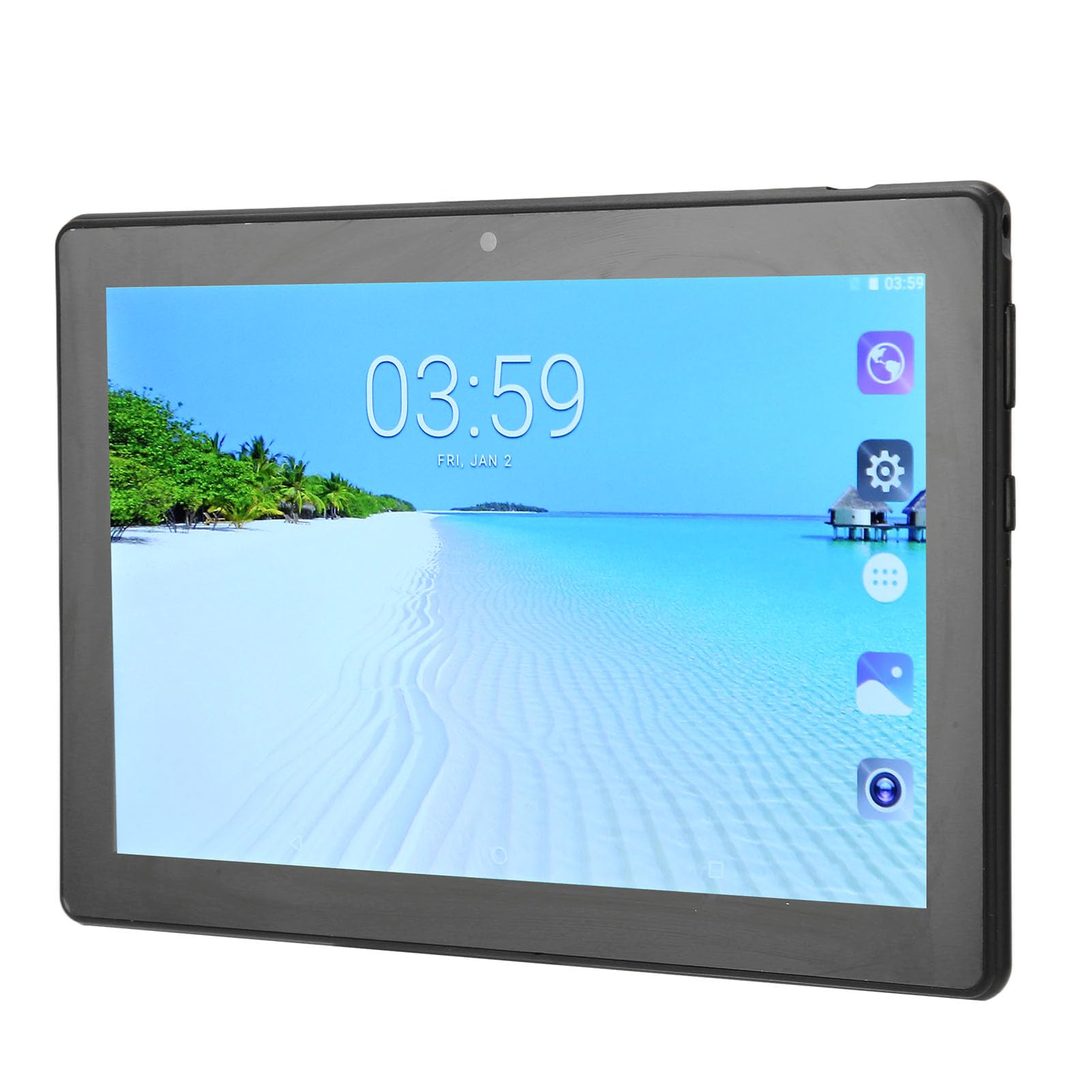 Honio Office Tablet, HD Tablet Octacore CPU Dual Camera US Plug 100‑240V (Black)