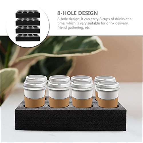 Kichvoe 4pcs Milk Tea Cup Holder Milk Tea Packing Tray Packaging Cold to Go Coffee Accessories Drink Cup Tray Out Espresso Coffee Beer Bottle Drinks Car Beer Can Pearl Cotton re-usable
