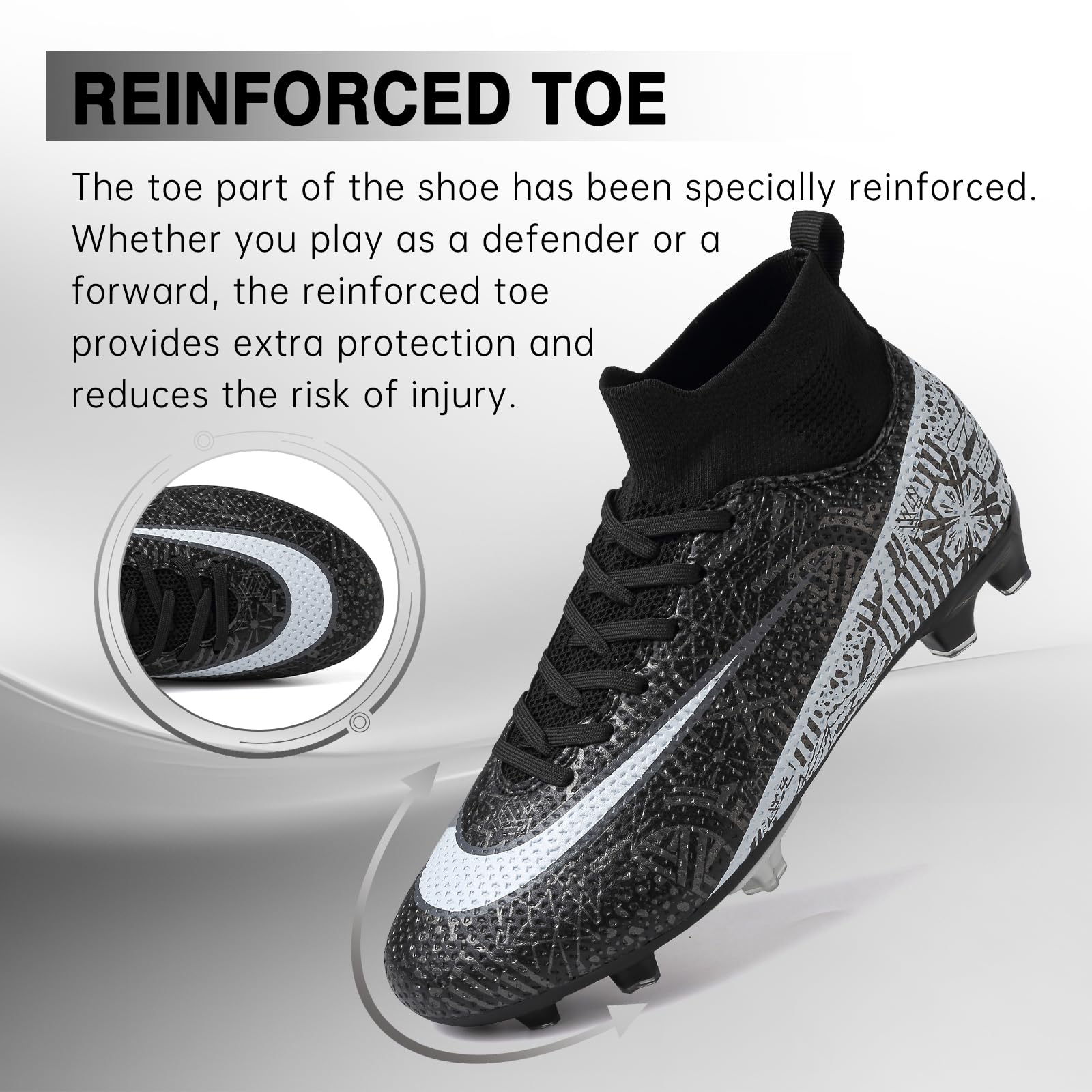 Mens Soccer Cleats Women Football Cleats Tacos De Futbol para Hombre Soccer Shoes Football Shoes for Turf Futsal Shoes Cleats Football Turf Cleats Professional Football Training Boots AG FG