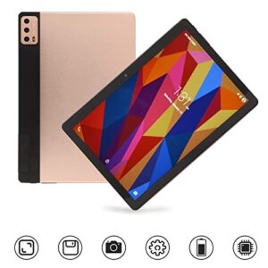 Tablet PC, 100-240V 4G RAM 128G ROM Tablet 10 Inch IPS Screen Octa Core Processor for Home for Travel (Gold)