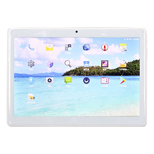 Ultra Thin Tablet, 2GB RAM 32GB ROM Smart Tablet Silver Front 2MP Rear 5MP for Photography (US Plug)