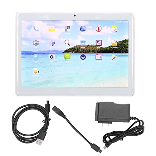 Ultra Thin Tablet, 2GB RAM 32GB ROM Smart Tablet Silver Front 2MP Rear 5MP for Photography (US Plug)