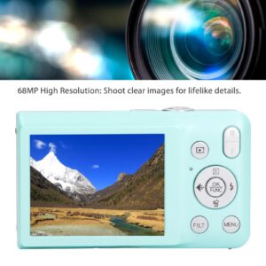 8K Digital Camera, 2.7inch 68MP IPS Vlogging Selfie Dual Screen Camera with 16X Digital Zoom, 20 Built in Beauty Filters, 750mAh WiFi Digital Video Camera for Vlogging (Green)