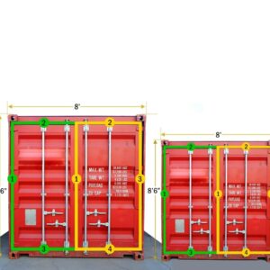 Mytee Products Shipping Container Door Gaskets - 2Pc Complete Door Seal Gasket Set - Container Rubber Door Sealer (3 - Sided Left Hand Side & 4 Sided 8 ft 6”) - Shipping Container Gasket