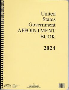 unicor 2024 fed weekly appointment book, 11" x 9", jan - dec