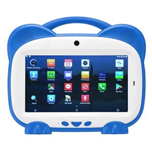 fannay kids tablet, us plug 100‑240v 5500mah support wifi 4gb & 32gb hd 1080p dual camera 7 inch quad core kids tablet for android (blue)
