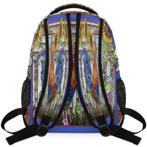 Rooster Oil Painting Travel Laptop Backpacks Lightweight Travel Hiking Camping Casual Daypack Backpack for Men Women Adults
