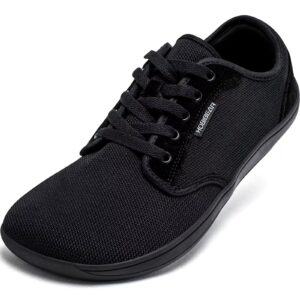 hobibear barefoot minimalist shoes womens mens | zero drop | wide width fashion sneaker black,women 8/men 7