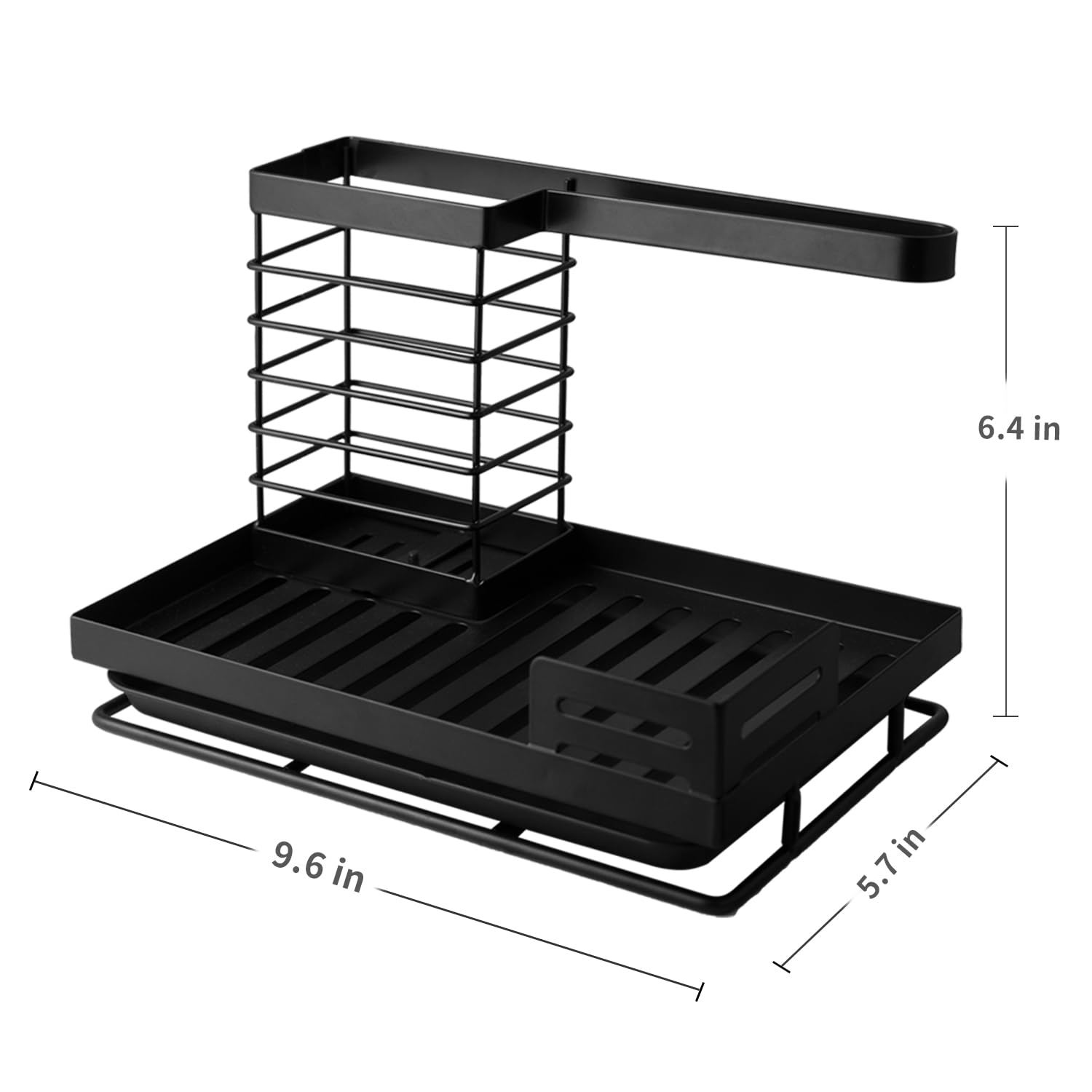 Amlanpin Kitchen Sink Caddy Organizer, Rustproof Non-Slip Soap Dish Dispenser Brush, Sponge Holder for Kitchen Sink, Kitchen Organization and Storage, Home Essentials Accessories