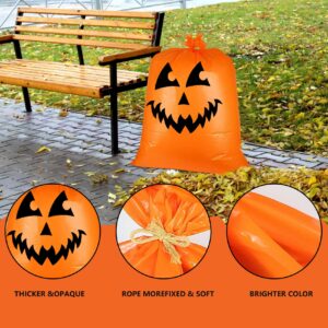 SELPONT igns Halloween Leaf Bags Pumpkin Plastic Lawn and Leaf Bags Decoration - Outdoor Fall Trash Bag Decor Garden Sculpture Outdoor Decoration