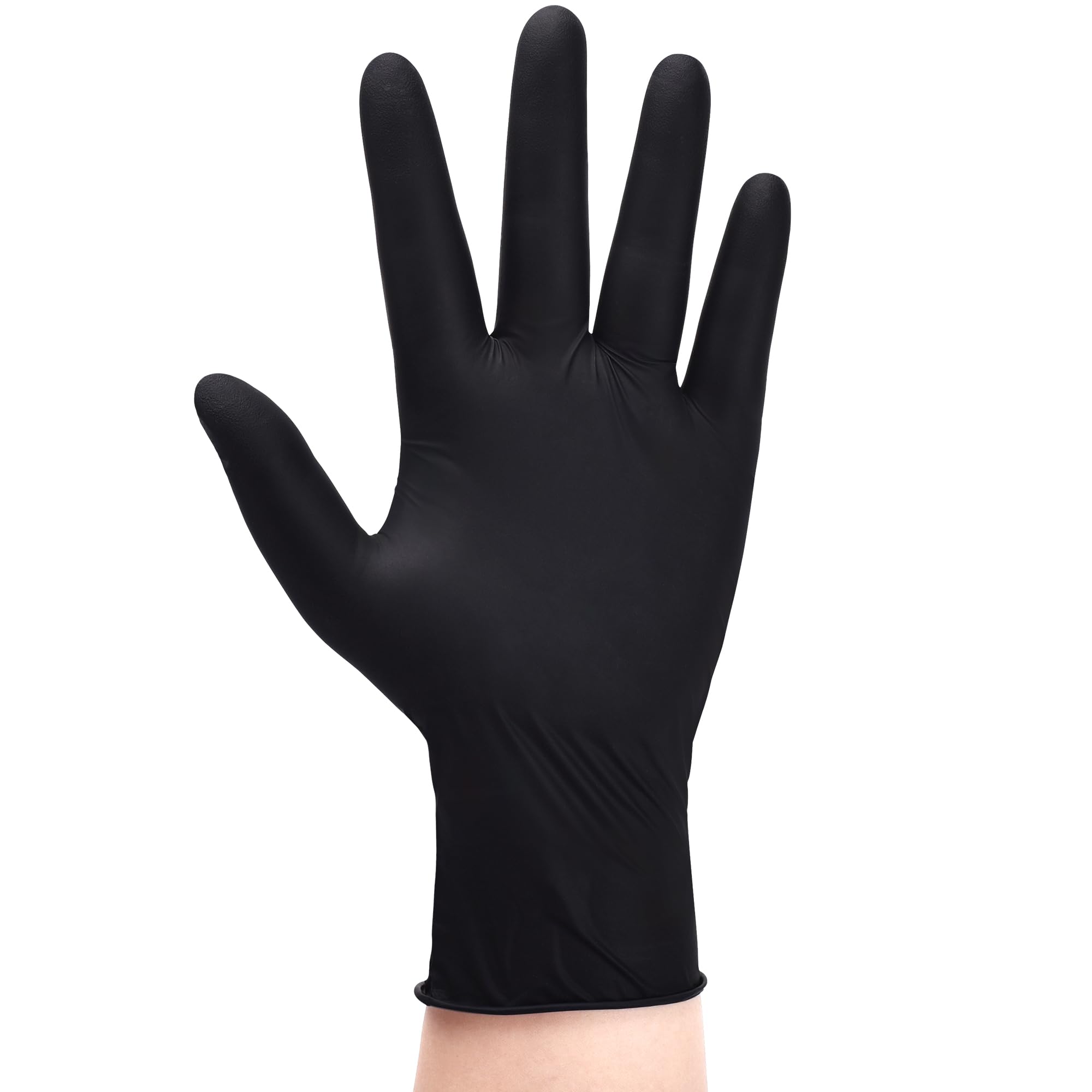 Schneider Nitrile Exam Gloves, Black, Large, Box of 100, 5 mil Disposable Nitrile Gloves, Latex Free, Powder Free, Food Safe, Non-Sterile - for Medical, Cleaning & Cooking Gloves, Rubber Gloves