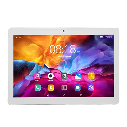 Calling Tablet, 5G WiFi Calling Gold 10.1in Tablet 100‑240V MT6592 10 Cores for Study (US Plug)