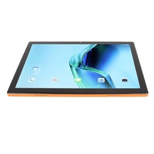 Pssopp WiFi Tablet, Smart Tablet 3200X1440 Resolution 10.1 Inch Dual SIM Dual Standby Front 8MP Rear 13MP 8GB RAM 128GB ROM 5G WiFi 8800mAh for Game for Studying (Orange)