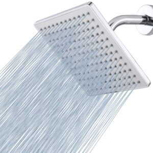 voolan high pressure rain shower head, luxury modern look, the perfect adjustable replacement for your bathroom shower heads, comfortable shower experience even at low water flow (chrome)