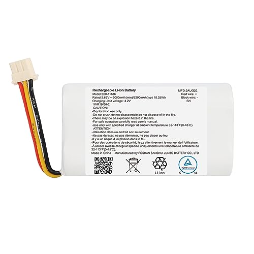 iMah Replacement Battery 300-11186 for Honeywell Resideo PROA7PLUS PROA7 PROA7PLUSC | 3.65V 5000mAh(min)/5200mAh(Type) 18.25Wh