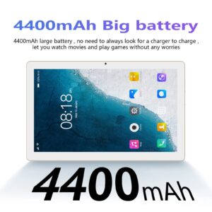 Upgrade 10.1 Inch Ultra-Thin HD Tablet Computer, 10 Core IPS HD Screen, WiFi, Bluetooth, Android Voice Call, Game Tablet, Front and Back Dual Camera, Gift for Family