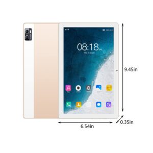 Upgrade 10.1 Inch Ultra-Thin HD Tablet Computer, 10 Core IPS HD Screen, WiFi, Bluetooth, Android Voice Call, Game Tablet, Front and Back Dual Camera, Gift for Family