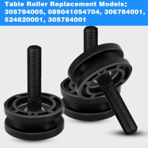 3Pcs Tile Saw Roller Assembly 305784005 305784001, Table Saw Parts Replacement Parts for Ryobi, Replacement Part Compatible with Ridgid DT180EVO for Ridgid 7" Tile Saw Roller R4030, R4031, R4030S