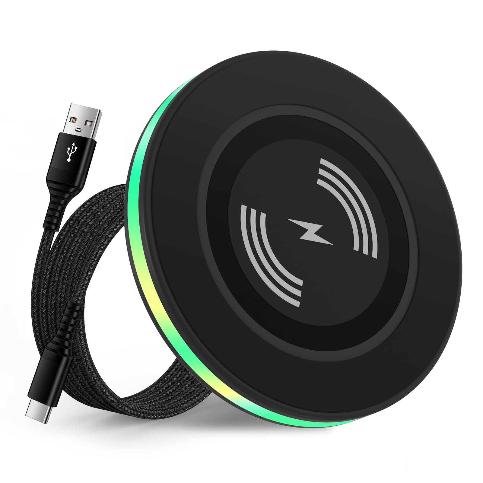 15W Fast Wireless Charger Pad for Samsung Galaxy Z Fold 5,Z Flip 5 4 S24 S23 Ultra S22 S21 FE S20,Motorola Moto Edge 2022 Edge+ 2023,Edge 40 Pro,Google Pixel 8a 8 7,Android Phone Wireless Charging Pad