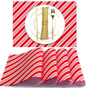 umigy 60 pcs christmas candy dinner paper placemats 10.24 x 14.57 inch christmas placemats disposable placemats christmas paper placemats for christmas kitchen dinner party supplies