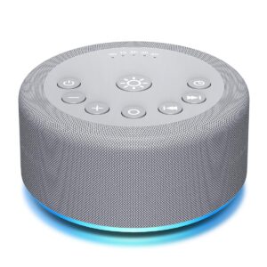 sleep sound machine white noise machine 30 non looping sounds 12 night light colors 5 timers 36 adjustable volume memory function brown noise sounds machine for baby kids adult & home office travel