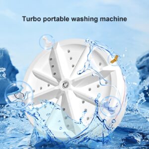 YESBAY Portable Washing Machine Travel Washing Machine Travel Washer Mini Washing Machine Rotating Turbine Suction Cup Laundry ABS Turbo Sink Washing Machine for Home, Business, Travel, College White