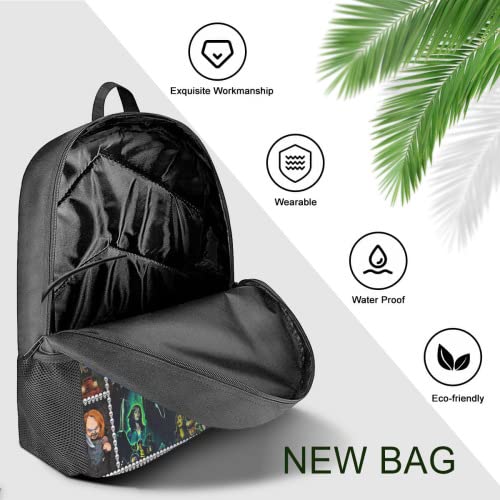 Ontiormax Horror Laptop Backpack 17 Inch Travel Backpack Business Work Bag for Women Men