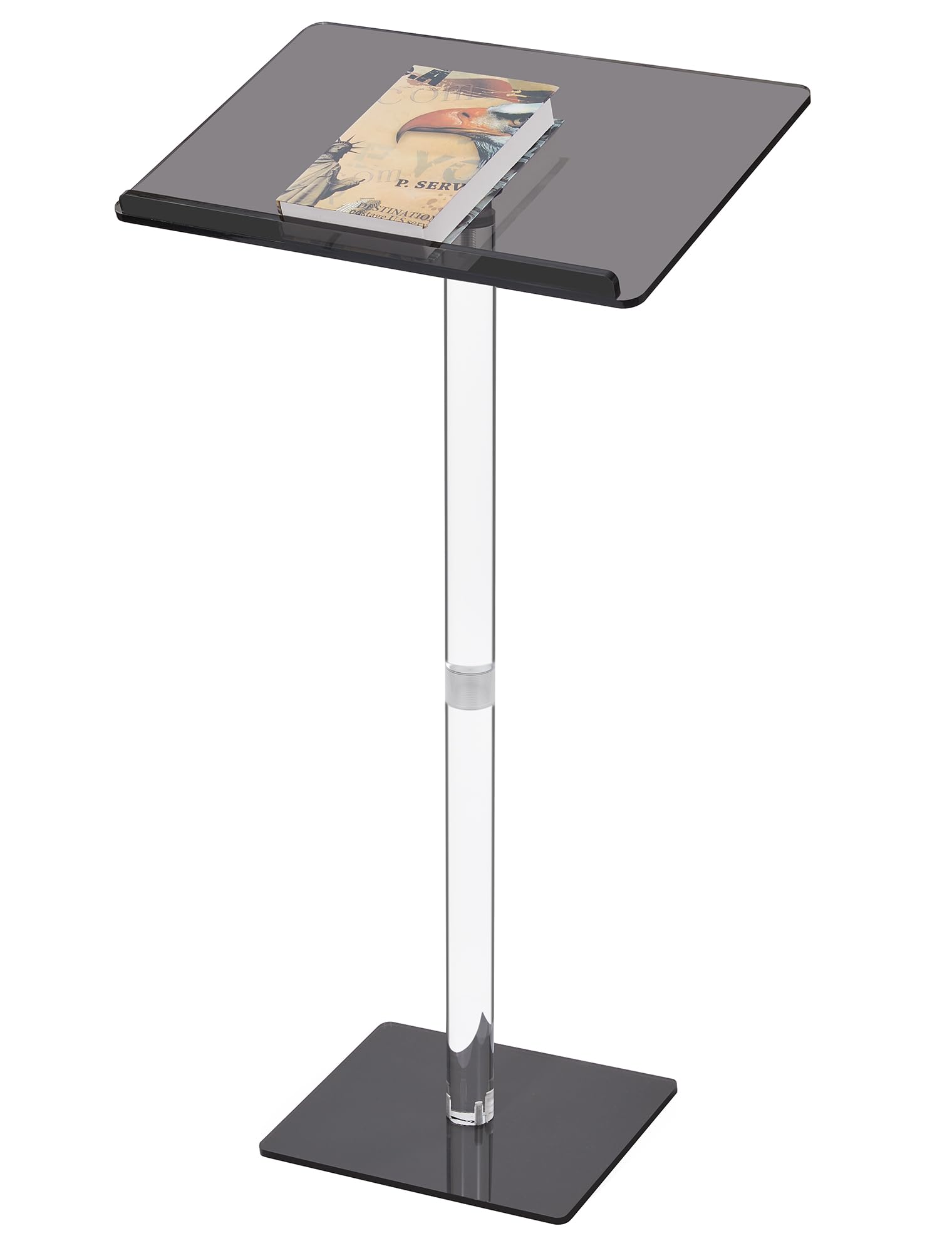 HODLBIT Acrylic Podium Stand, 23.6''X15.7'' Pulpits for Churches, Angle Adjustable, Large Modern Lecterns & Podiums for Classroom, Weddings, Concert, Professional Presentation Podiums, Easy Assembly…