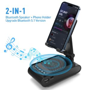 Birthday Gifts for Men, Cell Phone Stand with Wireless Bluetooth Speaker, Dad Gifts for Fathers Day, for Men Him Husband Dad Gifts