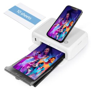 hprt 4x6'' portable photo printer – instant full-color photo printer for phone/laptop/macbook, bluetooth/usb/wifi picture printer with ar video printing, thermal dye sublimation, all-in-one kit